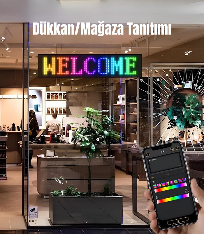 Matrix Car LED Panel (37x9cm) – Kişiselleştirilebilir Tasarım - Görsel 7