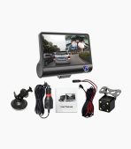 170° Geniş Açılı 3 Kameralı Araç Kamerası | 4” LCD Ekran + 1080p Yol Kayıt