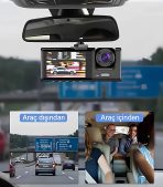 Full HD 1080p Araç Kamerası – Çift Yönlü Kayıt & Ekranlı Dash Cam