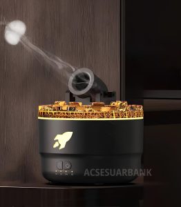 Lav Topu Alev Efektli LED Işıklı Aromaterapi Difüzör