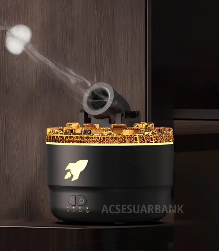 Lav Topu Alev Efektli LED Işıklı Aromaterapi Difüzör