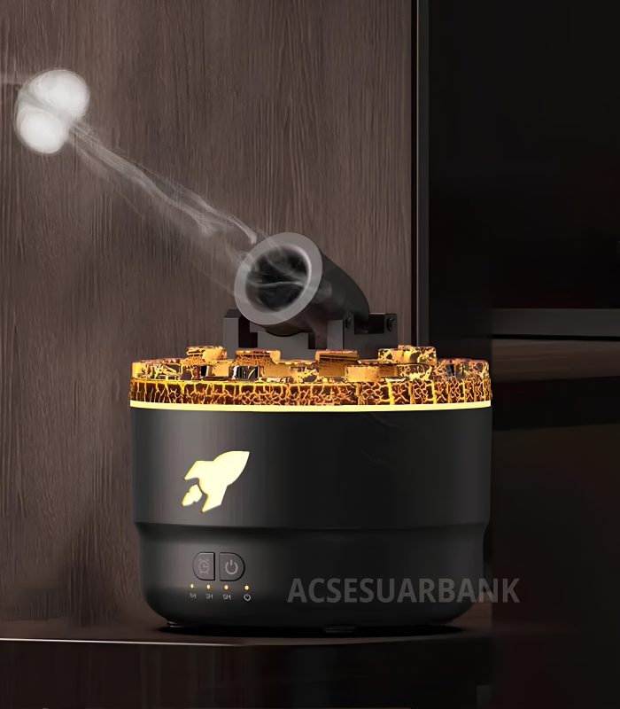 Lav Topu Alev Efektli LED Işıklı Aromaterapi Difüzör