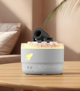 Lav Topu Alev Efektli LED Işıklı Aromaterapi Difüzör