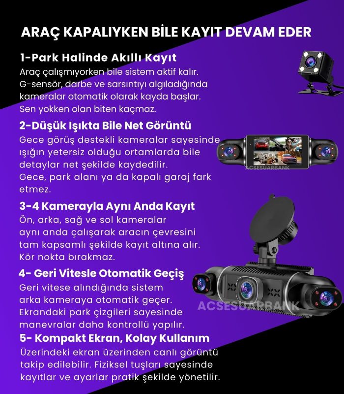 aksesuarbank araç içi kamera