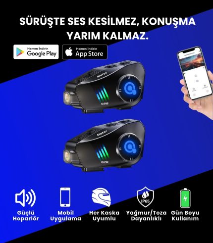 2 Adet q28 kameralı motosiklet interkom