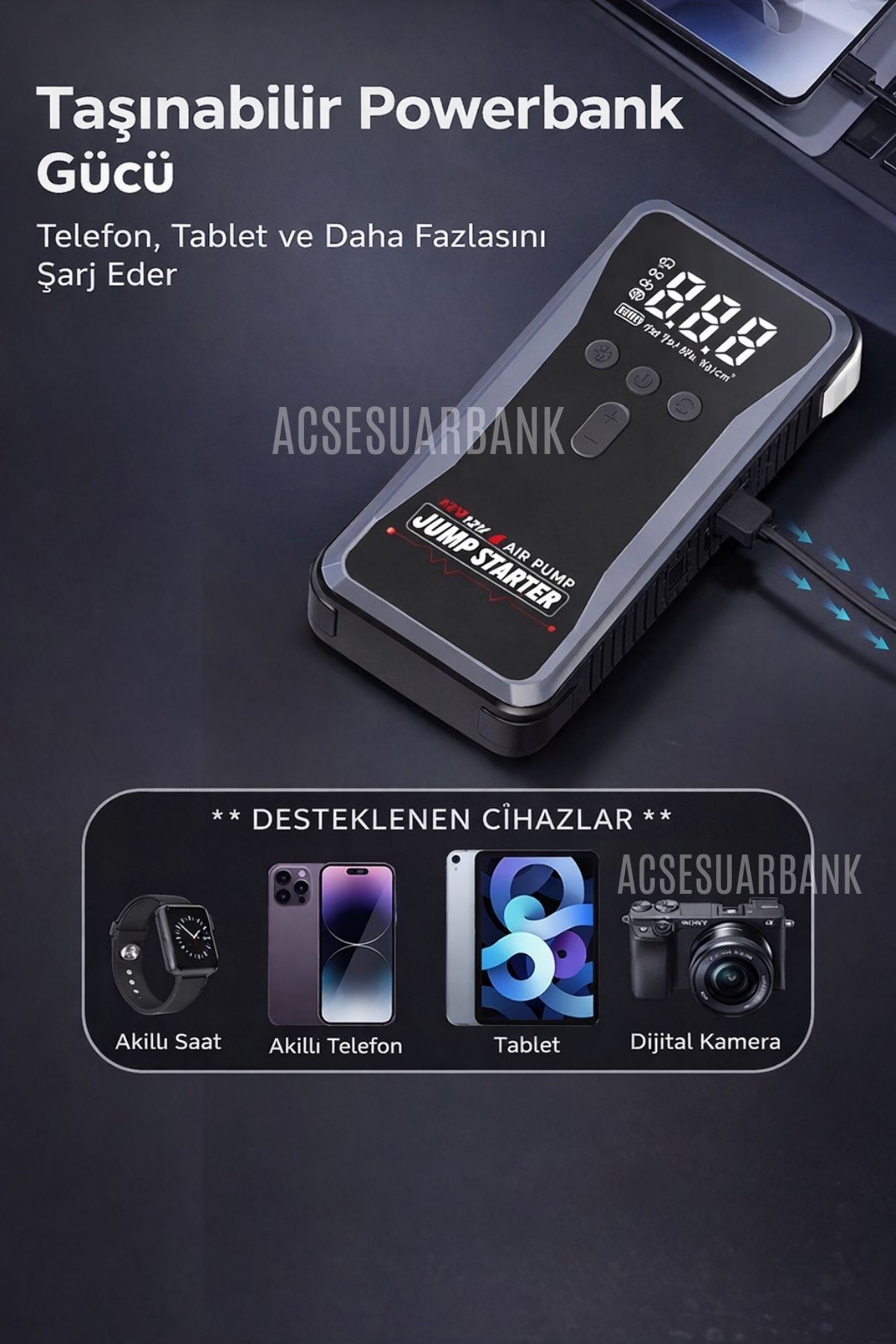 Akü Takviye Cihazı 4’ü 1 Arada