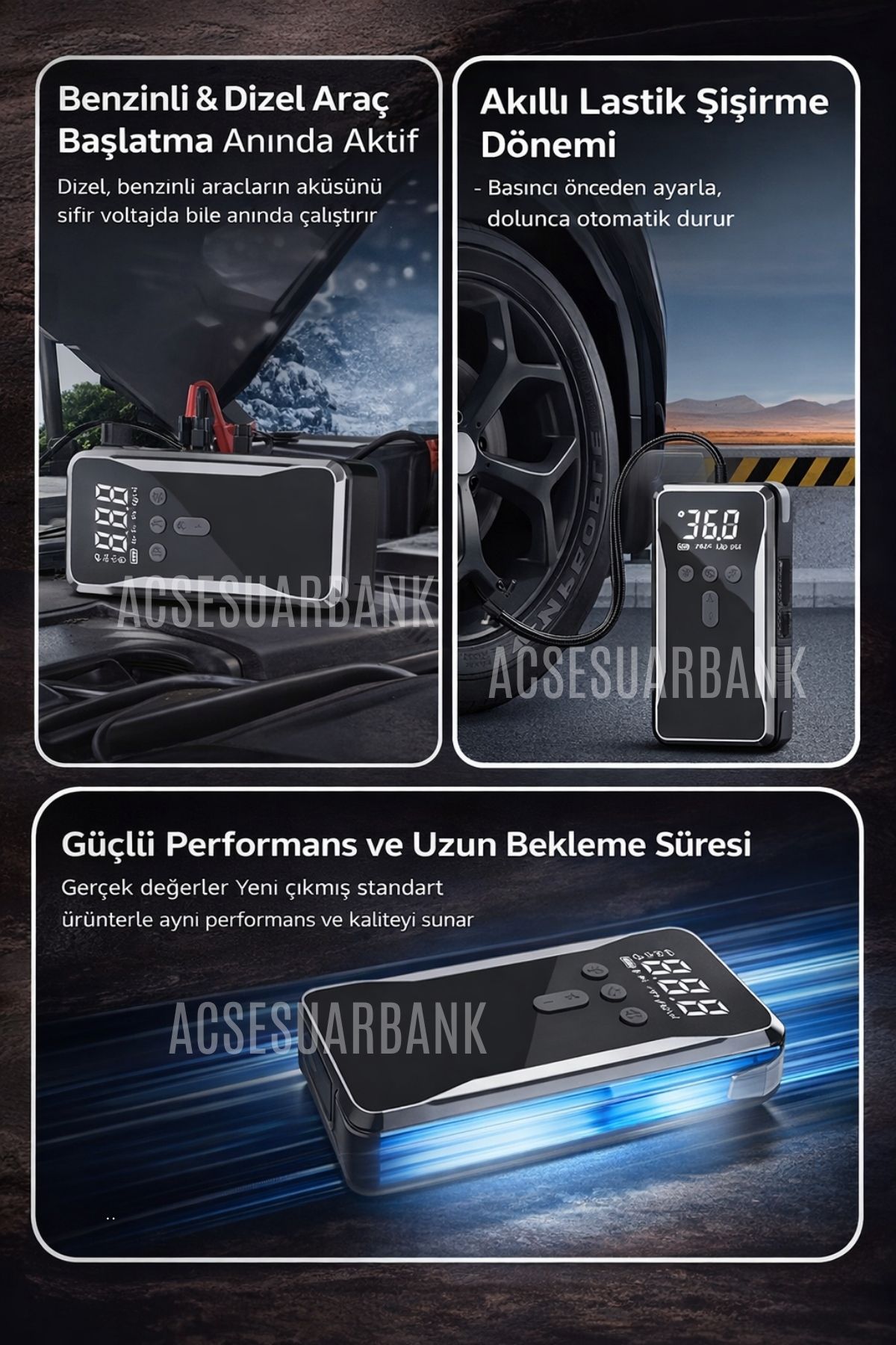 Akü Takviye Cihazı 4’ü 1 Arada