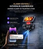 4 Kameralı Dönebilen 4G Solar Güvenlik Kamerası (SIM Kartlı, Gece Görüşlü, Sirenli)