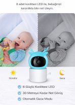 Bebek İzleme Kamerası Monitör - Gece Görüş, Anlık Ses & Görüntü Takibi