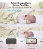 Bebek İzleme Kamerası Monitör - Gece Görüş, Anlık Ses & Görüntü Takibi