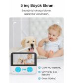 Bebek İzleme Kamerası Monitör - Gece Görüş, Anlık Ses & Görüntü Takibi