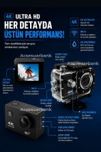 4K Ultra HD WiFi Aksiyon Kamerası - Görsel 7